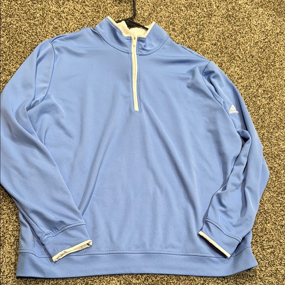 Adidas Blue Zip Up Sweater